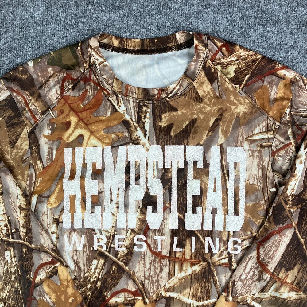 Hempstead T-Shirt Mens Size S‎ Camo Long Sleeve Wrestling Graphic Outdoor Sports
